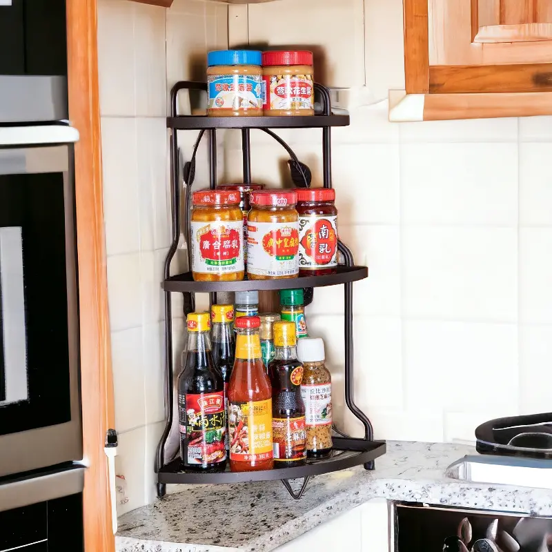 Three-Step Corner Shelving Unit For Compact Spaces 1