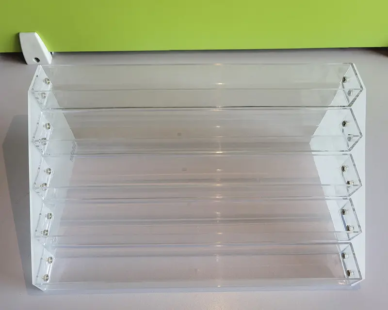 Tinctor Modular Storage Rack – Transparent 5-Compartment Stackable Plastic Organizer 1