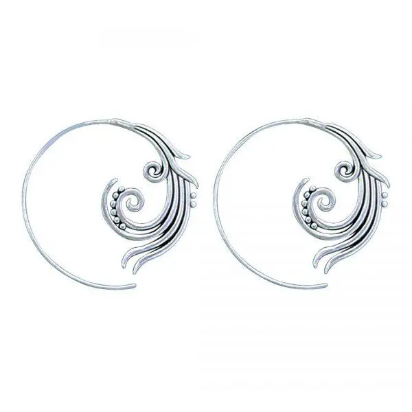 Tribal-Inspired Wave Threader Earrings 1