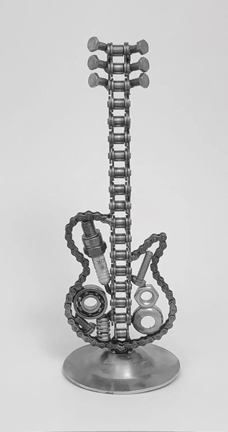 Upcycled Scrap Metal Acoustic Guitar Art Piece 1