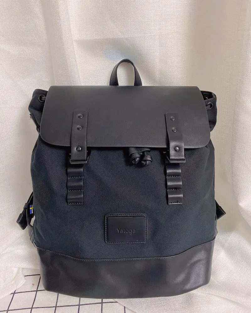 Yatoga Hybrid Backpack – 20L Leather-And-Fabric Men’S Casual School Or Commute Bag 1