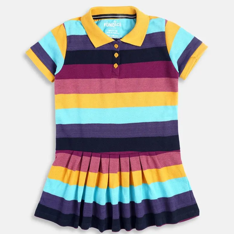 Yellow Striped Frock Dress – Cheerful Summer Outfit 1