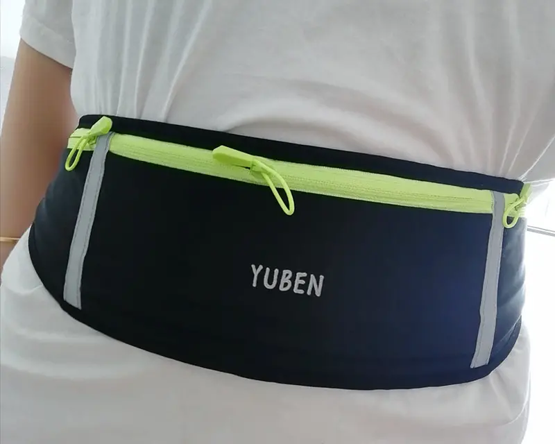 Yuben Reflective Running Waist Pack – Slim Elastic Belt Holder For Iphone & Essentials During Hiking, Cycling & Jogging 1