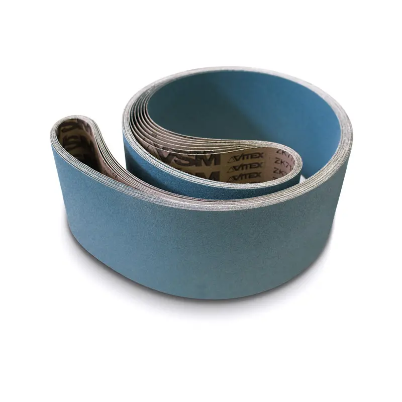 Zk713X Hybrid Abrasive Belts – Zirconia-Alumina On Cloth Backing, Grits #24–#320, Ideal For Hardwoods & Metals 1