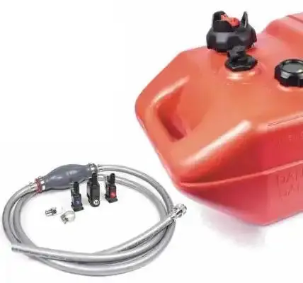 All-In-One 6-Gallon Portable Fuel Or Fluid Transfer Tank System – Complete Package With Pump & Accessories 1