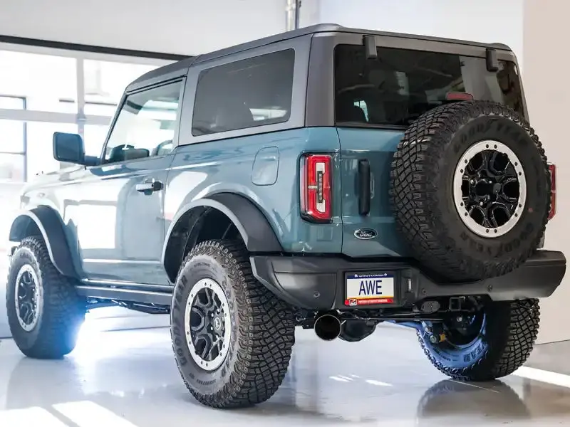 Awe Tuning Single Rear-Exit Exhaust For 2021+ Ford Bronco – Diamond Black Tip & Bash Guard 1