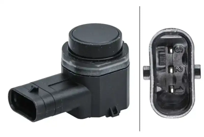Hella Parking Assist Sensor With 3-Pin Plug-In Connector – Paintable Housing (358141341) 1