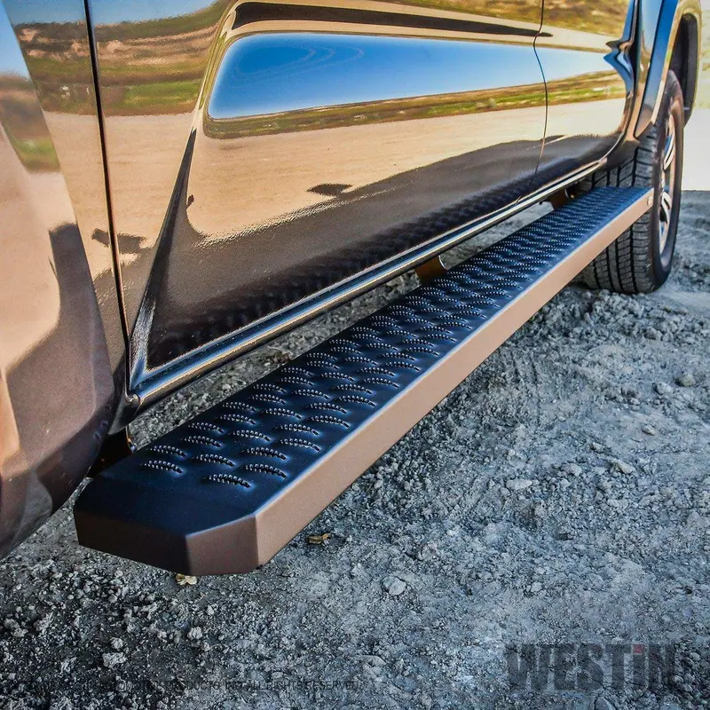 Westin Grate Step Running Boards – Model 27-74735, Textured Black, 79" Length, Extended Cab Fit 1